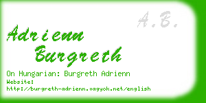 adrienn burgreth business card